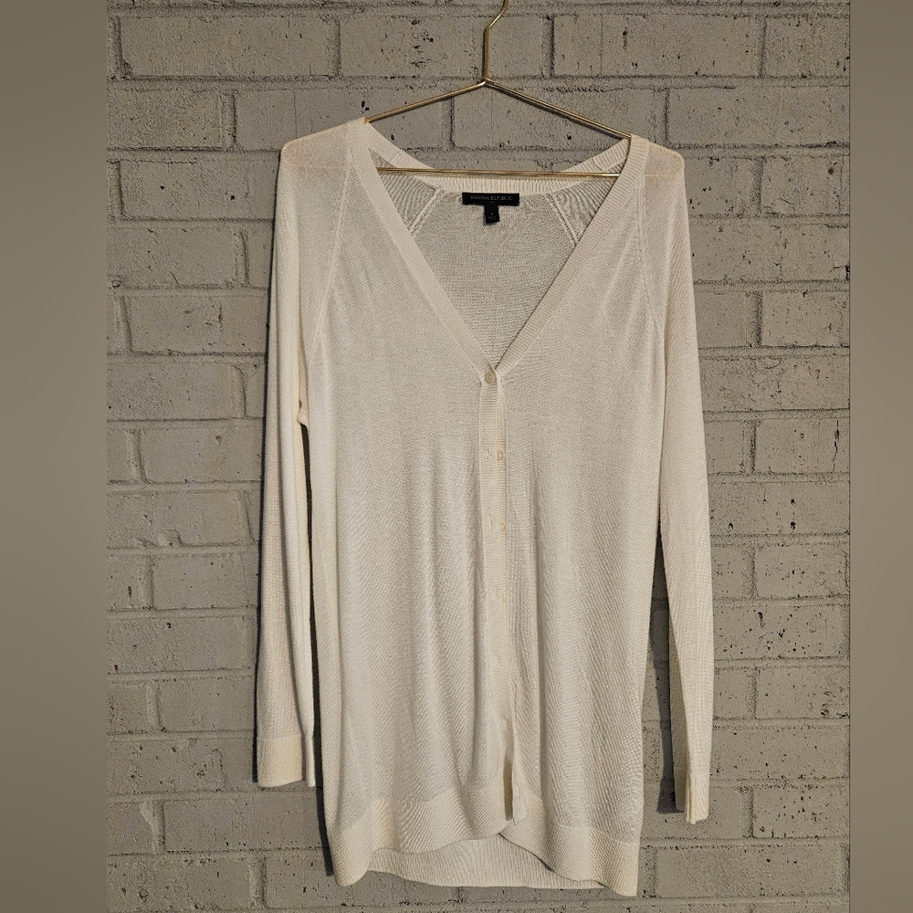 Banana Republic Factory Cream Knit Top